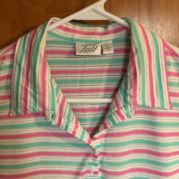 Tail striped sleeveless blouse Size Large - Picture 2 of 4